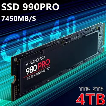 990PRO 4TB SSD kietojo kūno diskas 2TB 1TB M.2 2280 SSD PCIe4.0 NVMe žaidimų vidinis kietasis diskas PS5 nešiojamam staliniam kompiuteriui 7450MB/s
