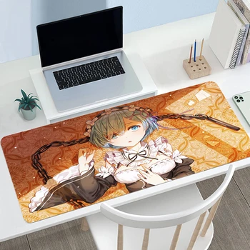 Anime Mouse Pad Gamer Žaidimai Didelis klaviatūros kilimėlis MousePads Laptop Gamer natūralaus kaučiuko biuro stalo kilimėlis xxl 900x400 mm