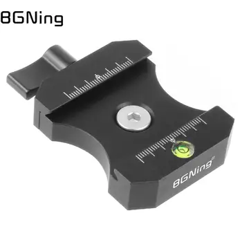 BGNing aliuminio nuo 3/8 iki 1/4 sraigtinio greito atleidimo plokštės užspaudimo adapterio laikiklis su kabelio spaustuku DSLR fotoaparato trikojo monokojo rutulinei galvutei