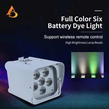 Belaidis nuotolinio valdymo pultas APP Intelligent LED Par 6x18W 6in1 RGBWA + UV baterija dažytas apšvietimas Disco DJ scenos vakarėlis