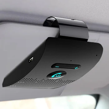 Bluetooth 5.0 Laisvų rankų įrangos automobilinis rinkinys Hifi garsiakalbis 2W belaidis garso imtuvas MP3 muzikos grotuvas Triukšmą slopinantis saulės skydelio klipas