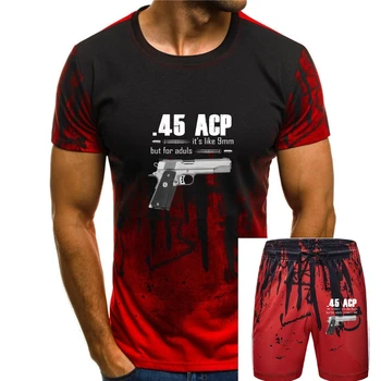 Coincard Guns marškinėliai .45 ACP Tai kaip 9mm, bet suaugusiems kulkų šaudymo šaulys
