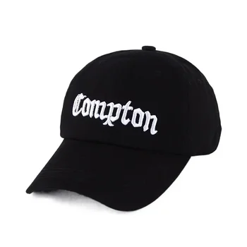 Compton Beisbolo kepuraitė Vyrai Snapback Moterys Hip Hop Hat Black Casquette