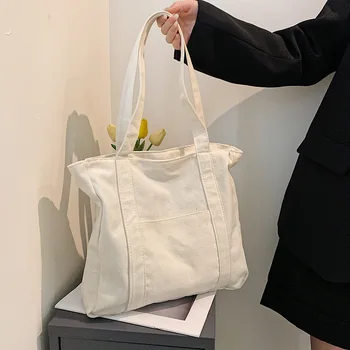 Didelės talpos krepšiai per petį Moterys Kieta paprasta pažastis Harajuku laisvalaikio rankinės Kelioninis saugojimas Tote krepšio užtrauktukas