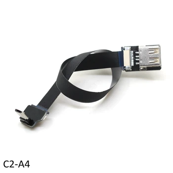 FPV monitorius Standartinis USB Type-C Super Flat lankstus FPC įkrovimo kabelis USB 2.0 moteriška USB-C mikro USB juostelė OTG kabelio AV išvestis