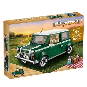 Green MINI automobilių statybiniai blokeliaiFit 10242 gimtadienis Automobilių modelis Kaladėlės Žaislas vaikams Kalėdų ir Padėkos dienos dovanos