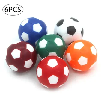 Hot 6PCS 32mm Juodai baltas socdemų kamuolys pramogoms Lankstus treniruotas Relaxed Small Socer Ball mini stalo futbolo kamuoliai