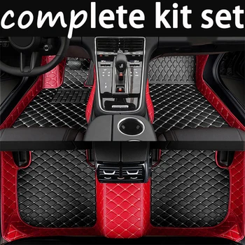 Individualūs odiniai automobilių grindų kilimėliai KIA VQ 2013-2016 rinkiniui Automobilių kilimų kilimėliai Pėdų pagalvėlės