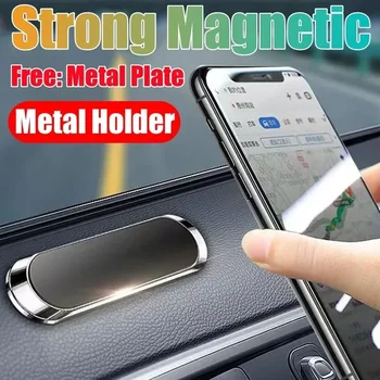 Juostelė Magnetinis laikiklis Stovas Magnetas Mobiliųjų telefonų laikiklis Automobilinis automobilinis telefono laikiklis, skirtas iPhone 12 Pro Max Samsung Xiaomi Huawei