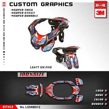 KUNGFU GRAPHICS Custom Motocross Stickers Decals MX Decor for Leatt DBXGPX 6.5 Six Five Neck Brace S/M L/XL (Stilius Nr. L65NB012)