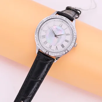 Klasikinis perlamutro motina Julius Lady Moteriškas laikrodis Japonijos kvarco valandos Retro laikrodis Mada Miela širdis Mergaitės gimtadienio dovanų dėžutė