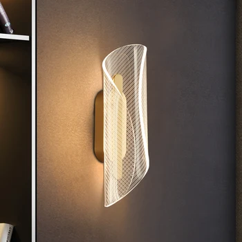 Kūrybingas akrilo sienų apmušalas miegamajame Modernus auksinis namų dekoro lempos Svetainė Prabangus 2021 m. Naujo dizaino LED vidaus šviestuvas