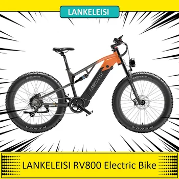 LANKELEISI RV800 elektrinis dviratis 26*4.0'' Ratas 48V 750W Bafang variklis Lauko riebalai Ebike 52km/h Maksimalus greitis 20Ah Baterija 120-150km