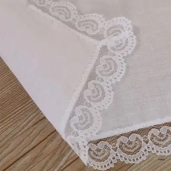 Lengvos baltos nosinės Medvilnės kvadratas Hankie Plaunamas krūtinės rankšluostis Kišeninės nosinės suaugusiųjų vestuvių vakarėliui
