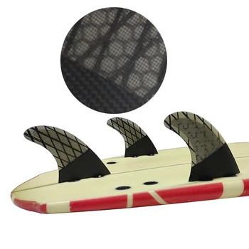 M Tri Fins Surfboard Fins UPSURF FCS Fins High Performance Carbon Fiber Honeycomb Quilhas Surf Accessories Surfing G5 3 Fins Set