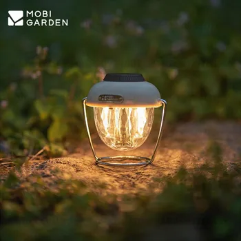 MOBI SODAS Lauko šviestuvai Prizmės atspalviai Apšvietimas Kempingo atmosfera Palapinės lempa su šviesos stovu Kankorėžių žibintai C tipo įkrovimas