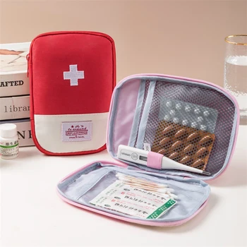 Mini lauko pirmosios pagalbos rinkinio krepšys Nešiojamas kelionių medicinos paketas Avarinis krepšys Mažas vaistų skirstytuvas Saugojimo organizatorius Kempingas