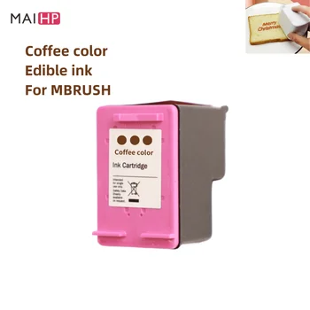 Mini spausdintuvo kasetė Rudos kavos spalvos rašalinių spausdintuvų keitimas Valgomojo rašalo kasetės spausdintuvas Maisto rašalas Kongten Mbrush spausdintuvui