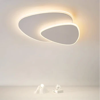 Modernus LED lubų šviestuvas svetainei Balta namų dekoro lempa miegamasis Restoranas Itin ploni patalpų šviestuvai Nuotolinio valdymo pultas Blizgesys