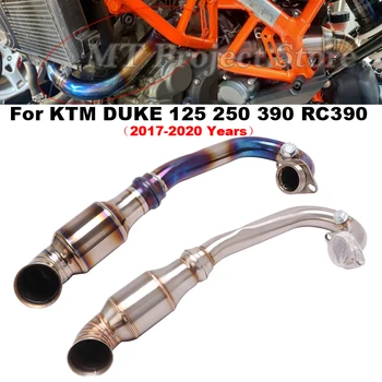 Motociklų išmetimo sistema Modifikuotas motokroso titano lydinio priekinės vidurinės jungties vamzdžio slydimas DUKE KTM 125 250 390 RC390 2017 - 2020