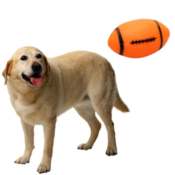 Naminiai šunys Žaislai Skambantis kramtomasis Girgždantis žaislas šunims Šuniukai Futbolas Šunų kamuolio treniravimas Regbis 1vnt