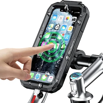 Neperšlampamas telefono dėklas Dviračio motociklo vairas Galinio vaizdo veidrodėlis Nuo 3 iki 6.8