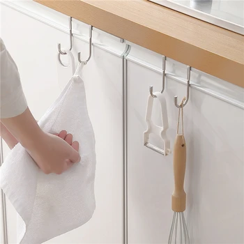 Nešiojami universalūs virtuvės kabliukai Patvarus namų organizatorius S formos plastikinė metalinė drabužių lentyna Vonios kambario organizavimo kabliukai