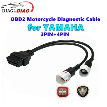 OBD2 motociklų diagnostikos kabelis YAMAHA 3Pin 4Pin motociklų 3 ir 4 kontaktų OBD2 diagnostikos jungties kabelio OBD kabelio adapteris