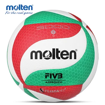 Original Molten V5m5000 Tinklinio kamuolys Oficialus 5000 dydis 5 Tinklinis Vidaus lauko rungtynių treniruotėms sandėlyje