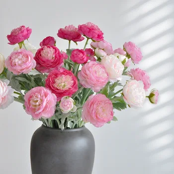 PIRKTI 5 Gaukite 1 nemokamą aukštos kokybės imituotą bijūnų gėlių namų vestuvių dekoravimo rekvizitą Produkto fotografijos rekvizitai
