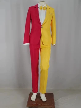 Personalizuotas spalvų derinimas Vyriškas kostiumas Dainininkės scenos spektaklis Kostiumų festivalio vedėjas DJ Šokio scenos pasirodymo apranga