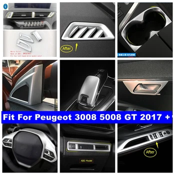 Pillar A garsiakalbis / priekiniai žibintai / Langų stiklo pakėlimo dangčio apdaila Peugeot 3008 5008 GT 2017 - 2023 Matiniai interjero aksesuarai