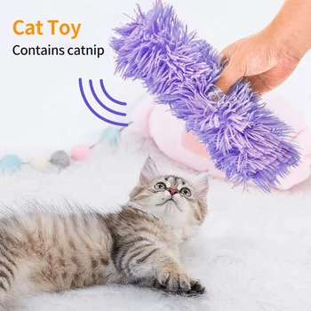 Pliušinė žieminė šilta pagalvė Katino žaislai Kačių kramtomasis žaislas Skambantis popierius Interaktyvus savigydos katės kramtomasis žaislas Augintinių aksesuarai