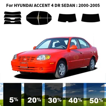 Precut nanokeramikos automobilis UV langų atspalvio rinkinys Automobilinė langų plėvelė HYUNDAI ACCENT 4 DR SEDAN 2000-2005