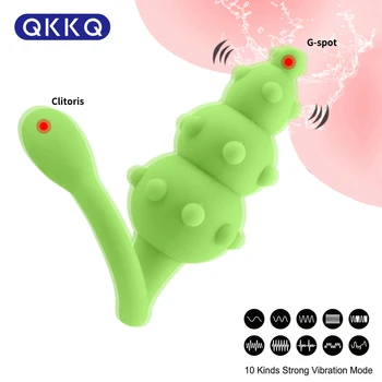 QKKQ 10 vibracijos režimai Maži moteriški vibratoriaus spenelių makštys stimuliuoja skystą silikoną vibruojantį masturbatorių Belaidžiai sekso žaislai