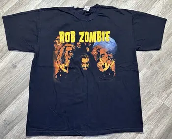 Rare Vintage Rob Zombie Concert marškinėliai Dydis XL Cygnus Black Skulls