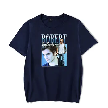 Robert Pattinson Vintage 90s marškinėliai Vyrai ir moterys trumpomis rankovėmis Moterys Juokingi marškinėliai Unisex Harajuku viršūnės