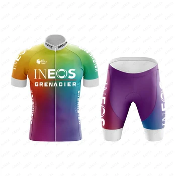 SUMMER 2022 ineos ciclismo cycling jersey set велошорты мужские maillot velo homme 자전거의류 bike clothing men cycling shorts set