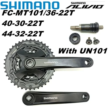 Shimano ALIVIO FC-MT101 Alkūninis blokas 3x9 Greitis FC-MT101 Grandininio rato švaistiklis 170mm MTB dviračių alkūninis blokas 40-30-22T BB UN101
