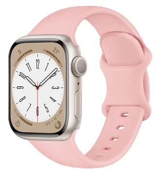 Silikoninis dirželis, skirtas Apple Watch Band 44mm 40mm 45mm 41mm 38 42 Smartwatch Bracelet Correa iWatch 3 4 5 6 se 7 8 9 ultra 2 49 band