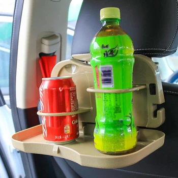 Sulankstomas automobilinis gėrimų laikiklis automobilio maisto puodelio laikiklis automobilio galinės sėdynės valgomojo stalo padėklas universali automobilinė daiktadėžė