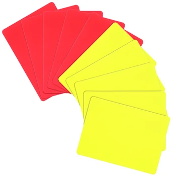 Teisėjų kortelių rinkinys Futbolo standartinės kortelės Raudonos geltonos teisėjo kortelės Lauko futbolo rungtynių treniruotės Teisėjų įranga