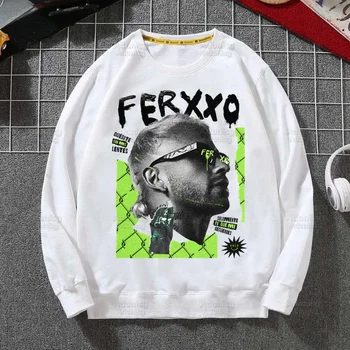 The Ferxxo Feid 90s Reperio džemperis su gobtuvais Vyrai Moteris Mada Ruduo Žiema Hip Hop Feid Ferxxo Hoody Vyriškos atsitiktinės viršūnės