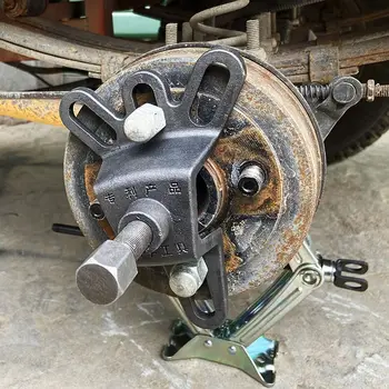 Triratis stabdžių būgno valiklis išardo galinės ašies stabdžių puodo traukiklį specialus pašalinimo įrankis motociklo priežiūrai ir patvarus