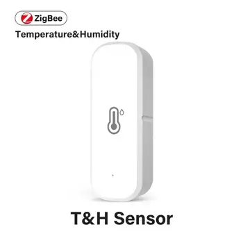 Tuya Zigbee Išmanusis temperatūros drėgmės jutiklis Higrometras Termometro detektorius Išmanieji namai Išmanieji namai Per Alexa 