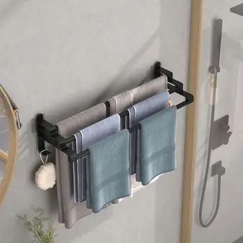 Tvirtas vonios rankšluosčių laikiklis Rankšluosčių stovo dydis Nerūdijančio plieno trijų sluoksnių rankšluosčių kabykla Lengvai montuojamas Rūdims atsparus vonios laikiklis
