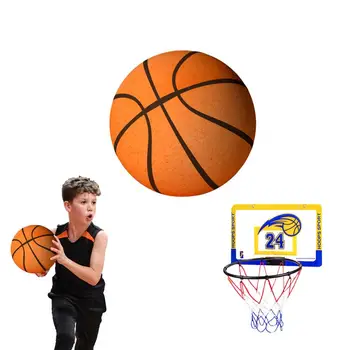 Tylus krepšinis Lengvas didelio tankio PU minkštas putų kamuolys Treniruočių kamuolys Nutildyti krepšinį Lengvas putų kamuolys žaidimui patalpose