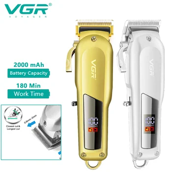 VGR plaukų kirpimo mašinėlės kirpimo staklės vyrams Elektrinės kirpyklos profesionalios kirpyklos mašinos Pjaustytuvo įranga įkraunama v278