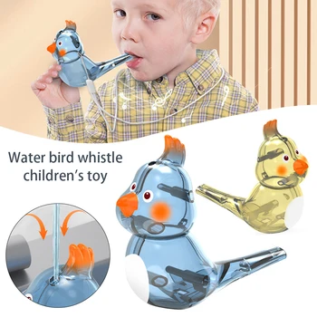 Vaikų vandens švilpuko paukštis su dirželiu mažas muzikos instrumentas Žaislinis paukščių skambinimo įrenginys Edukacinė vaikų dovana vaikui