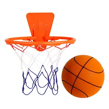 Vidinis krepšinio lankas su krepšinio tinklo sienomis durimis Sumontuotas krepšinio vartų lankas Tinklas Tylus krepšinis vaikams berniukams
